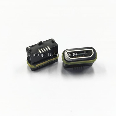 防水立贴micro 5pin母母座/立式全包-三脚固定/IP67级别